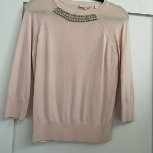 Ted Baker London half sleeve light sweater with built in rhinestones